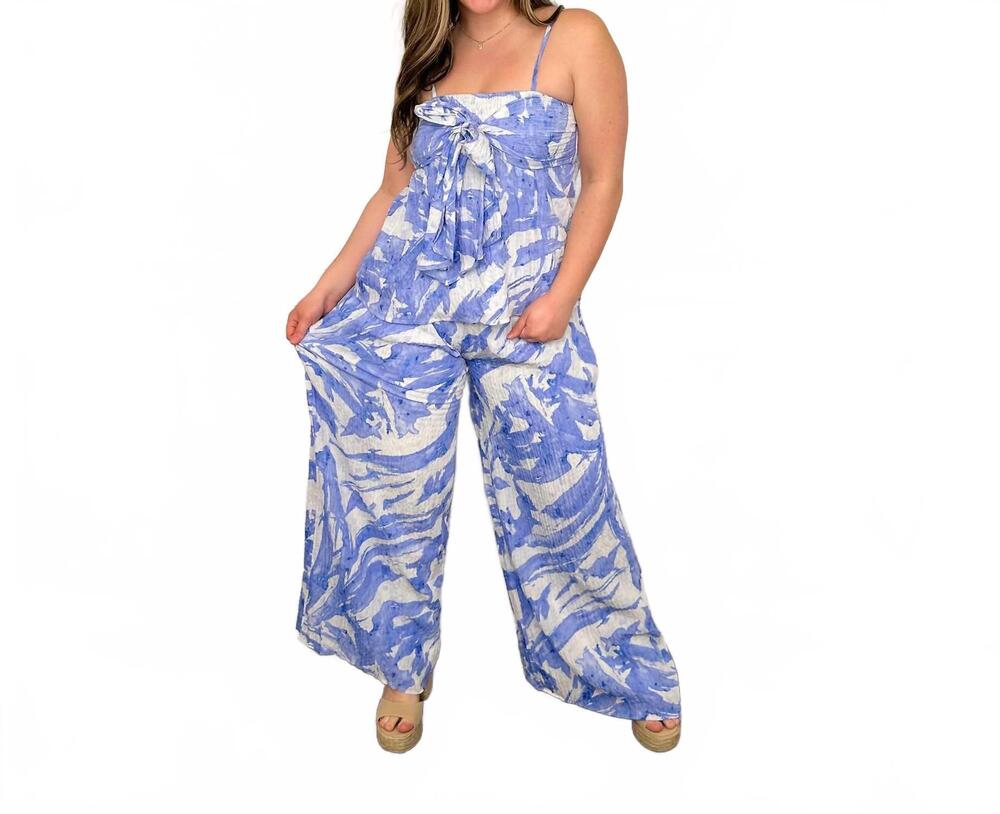 NEW AND THE WHY my turn high-rise palazzo pants in blue